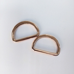 2 D-Ringe Metall 30 mm hochwertig hochglänzend, gold
