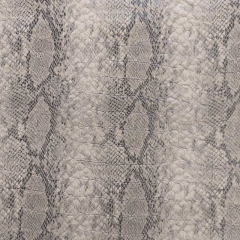 Lederimitat Krokoprgung Schlangendruck, schwarz beige