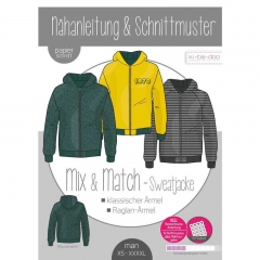 Papierschnittmuster Herren Sweatjacke Mix & Match Ki-ba-doo