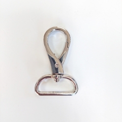Karabinerhaken Metall 3 cm hochwertig hochglnzend, silber