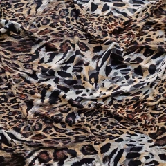 Viskose Jerseystoff Leopardenmuster, braun schwarz