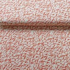 Viskose Twill Stoff abstraktes Muster Blusenstoff, terracotta cremewei�