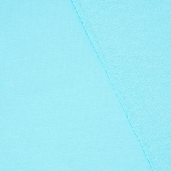 Sweat Stoff French Terry uni, wasserblau aqua #930