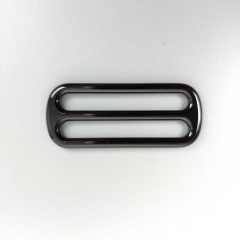 Feststellschnalle für Gurtband Schieber Metall 3,8 cm hochwertig hochglänzend, gunmetal