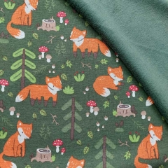 Sweatstoff Alpenfleece Fchse, dunkelgrn