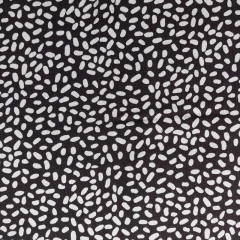 RESTSTCK 114 cm Viskose Crepe Stoff Punkte Ovale Blusenstoff, hellgrau grauschwarz