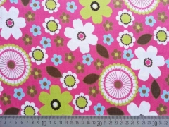 Feincord Robert Kaufman Cool Cords Blumen, pink
