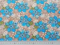 Feincord Fantasie Blumen - beige