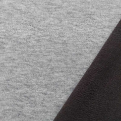 RESTST�CK 97 cm Strickstoff Doubleface, grau schwarz