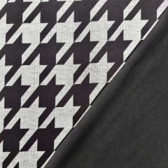Feinstrickstoff Hahnentritt, grau schwarz
