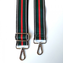 Taschengurt Streifen 3,8 cm italienischer Look -  schwarz weiß grün rot