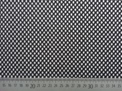 RESTSTCK 41 cm Jacquard Jersey Punkte Mirella, schwarz weiss