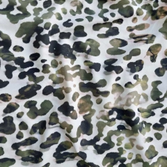 Funktionsjersey Stoff Yoga Stoff Leopardenmuster Animal Print, khaki grauwei