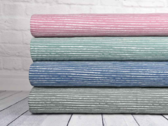 RESTST�CK 25 cm Jerseystoff Streifen blurry stripes, wei� armygr�n