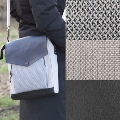 RESTST�CK 43 cm Outdoorstoff Teflon Feines K�stchenmuster meliert, hellbraun natur