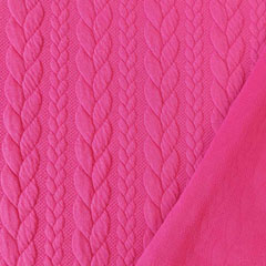 Jacquardjersey Stoff Zopfmuster,pink