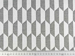 Outdoorstoff Dralon  Teflon grafisches Muster, creme schwarz