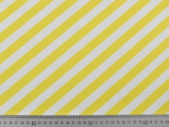 Dekostoff diagonale Streifen, gelb weiß