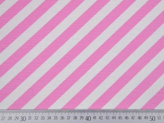 Dekostoff diagonale Streifen, hellpink wei