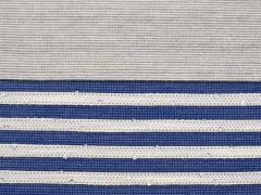 Baumwollstoff Streifen & Pailletten Editex, blau beige