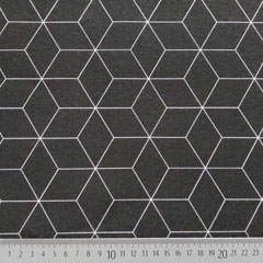 Dekostoff Würfelmuster grafisches Muster, weiß schwarz