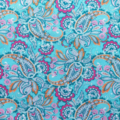 Baumwollstoff Paisley Muster Popelin, mint