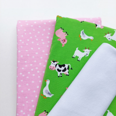 STOFFPAKET Jerseystoff Khe Schweine Punkte, rosa hellgrn