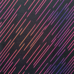 Funktionsjerseystoff Sport Jersey Striche, neonpink lila schwarz
