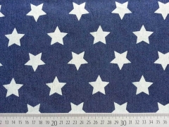 Jeansstoff groe Sterne Stretch, dunkelblau