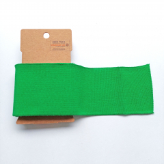 Fertigb�ndchen Feinripp glatter B�ndchenstoff uni, gr�n
