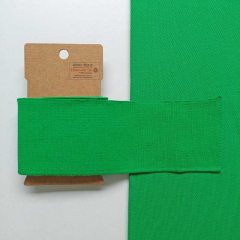 Fertigb�ndchen Feinripp glatter B�ndchenstoff uni, gr�n