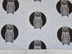 RESTSTCK 215 cm Stenzo Sweat Astronauten, hellblau meliert