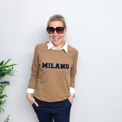 RESTST�CK 28 cm Sweatstoff French Terry uni, camel