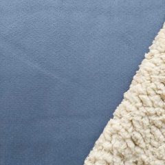 Wildleder Imitat Lammfell Doubleface, jeansblau natur