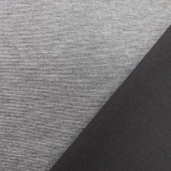 Jerseystoff Punto di Roma Heavy Stretchjersey, mittelgrau meliert