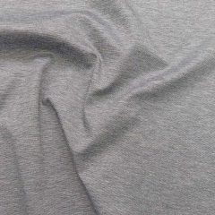 Jerseystoff Punto di Roma Heavy Stretchjersey, mittelgrau meliert