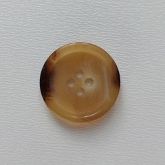 Knopf rund 22 mm 4 Löcher zum Annähen, beige braun