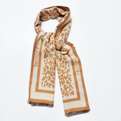 Schal Leomuster  JADORE camel hellbeige