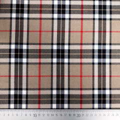 Webware Schottenkaro Tartan, beige schwarz rot