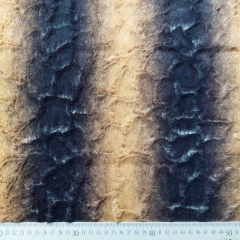 Fellimitat Fake Fur Snake Print gepr�gt, camel braun schwarz