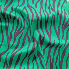 Baumwollstoff mit Stretch Animal Print, dunkelblau grn
