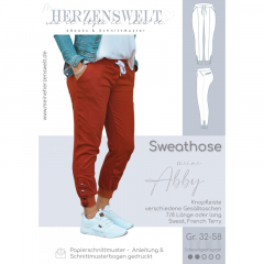 Papierschnittmuster SWEATHOSE DAMEN ABBY Meine Herzenswelt