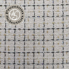 Boucle Stoff franzsischer Stil, gold schwarz cremewei