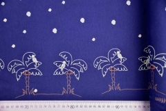 Jersey Palmen Borderprint, dunkelblau