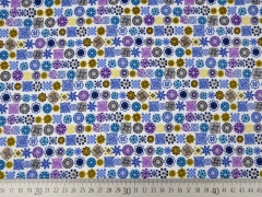 RESTSTCK 50 cm Butterweicher Flanell Mandalas, blau