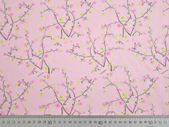 RESTSTCK 111 cm Baumwolle Batist Zweige Blten (Kombi Little Geisha), rosa