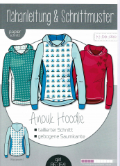 Schnittmuster Girls Hoodie schmal ANOUK ki-ba-doo