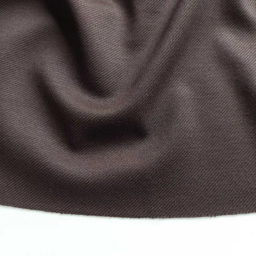 Punto di Roma Stoff Twill Dunkelbraun – schwerer Romanit Jersey