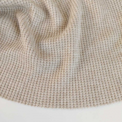Rippstrick Viskose Meterware, beige meliert