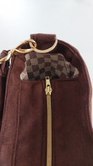 elastisches Wildleder Imitat Fake Suede, dunkelbraun